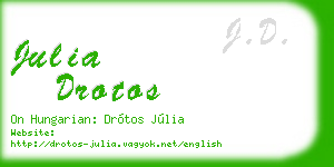 julia drotos business card